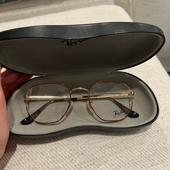 Ray-Ban Gold and Black Eyeglasses - Picture 1 of 2
